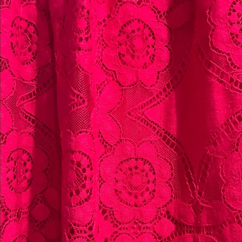 Francesca’s Miami NWT Elegant Red Lace Maxi Dress - Picture 10 of 12